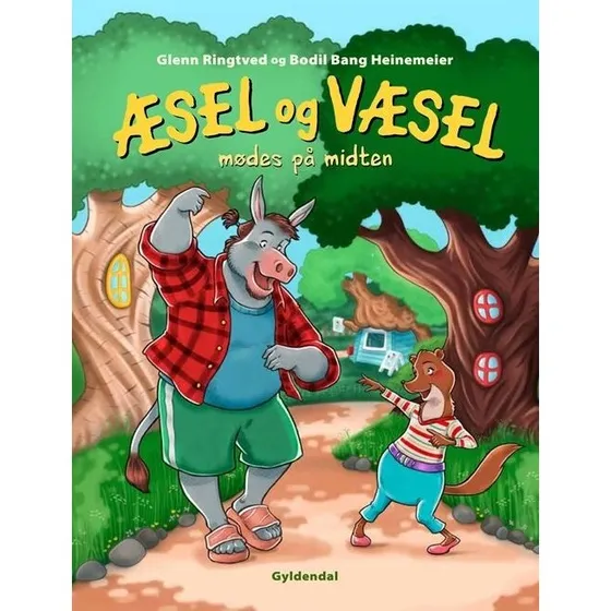 Æsel og Væsel mødes på midten – børnebog