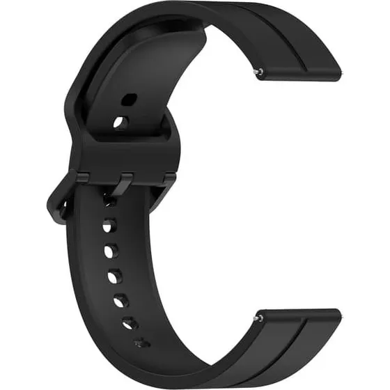 Haylou Silikone Erstatningsrem til Ur - 22mm - Sort
