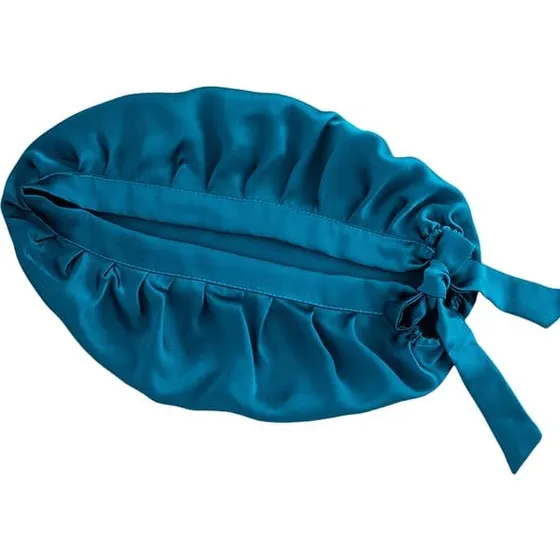 16 Momme morbærsilke sovehætte - Blue