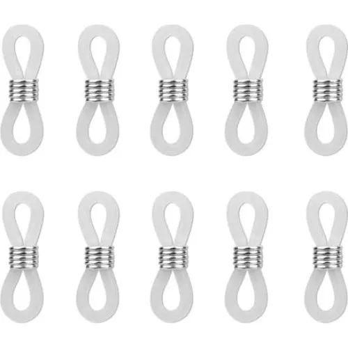 Spænder til brillekæder, 10-pak, Silver