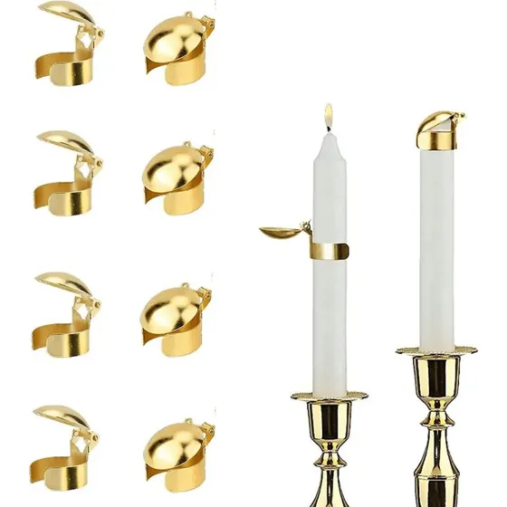 Rund Candle Snuffer, Automatisk 8-pak Gold