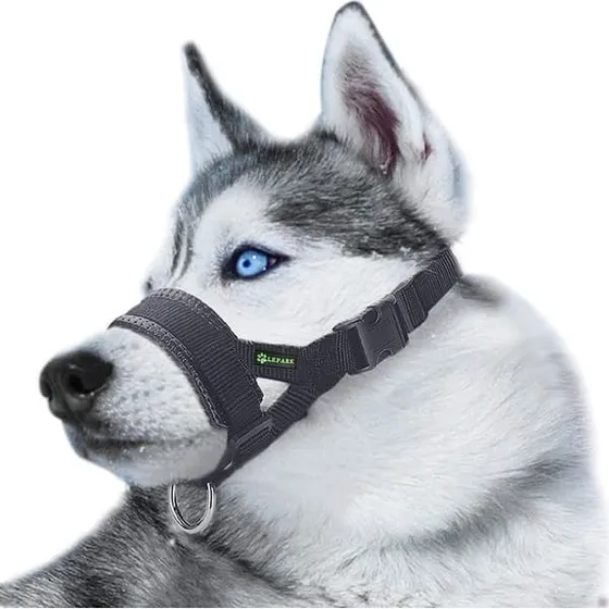 Næseparti til hunde S - Sort Nylon