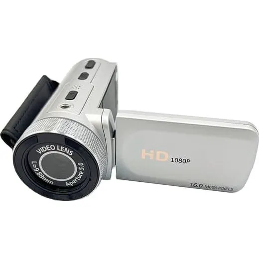 HD Digitalkamera med vidvinkelobjektiv, White