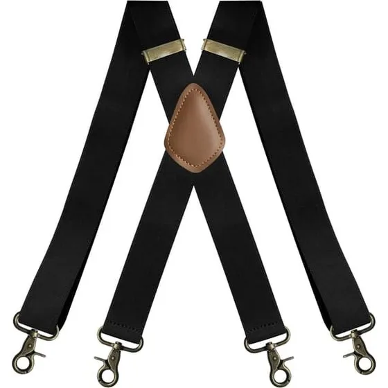 Elastiske seler med krydset ryg, Black, One Size