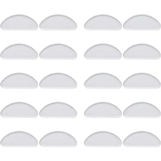 Næsebeskyttelse til briller, 10 par, Transparent, 15x7x1 mm