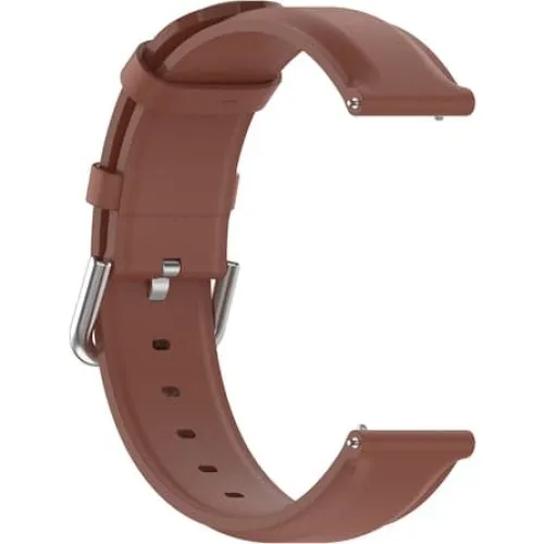 Urrem i ægte læder, Brown, 22 mm til Samsung & Huawei