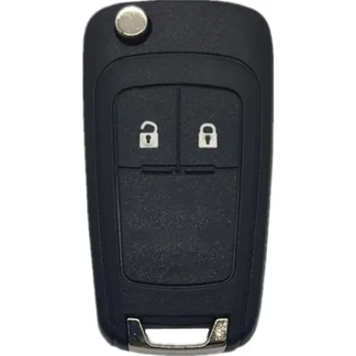 Sammenklappelig bilnøgledæksel til Buick/Opel/Chevrolet, 2 knapper, Sort