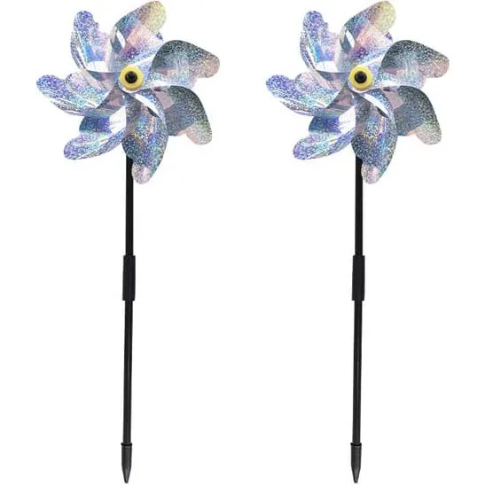 Vindspinder / reflekterende fugleskræmsel 2-pack, sølv, 53 cm