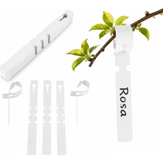 Planteetiketter 100-pak White, 2x21 cm