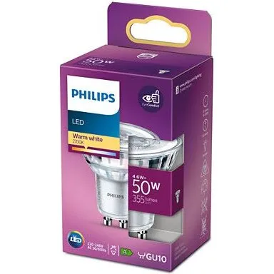 PHILIPS LED Classic GU10 4,6W (50W) 2700K varm hvid