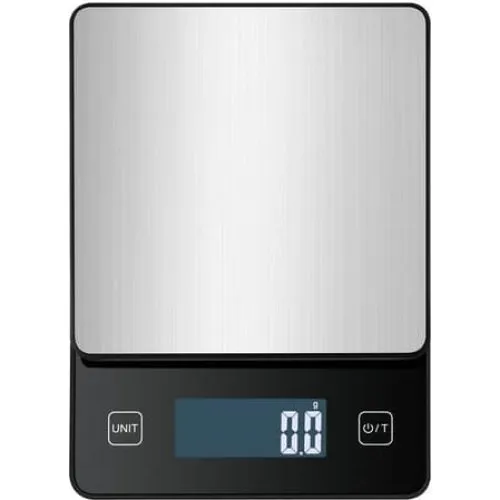 Digital Køkkenvægt 5 kg / 0,1 g - Sølv/Sort