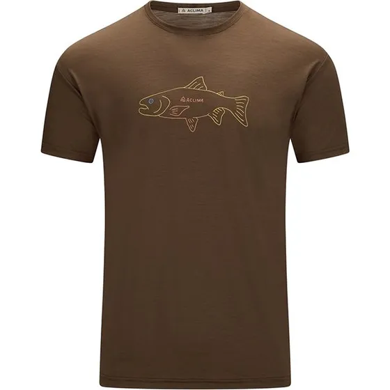 Aclima LightWool 140 Classic Tee - Salmon Dark Earth - L