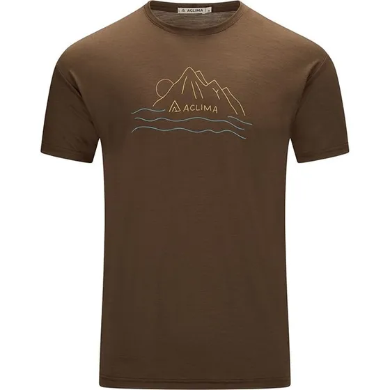 Aclima LightWool 140 Classic Tee Sunset - Dark Earth - XXL
