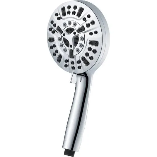 Brusehoved med 10 funktioner og sprøjtepistol, Silver
