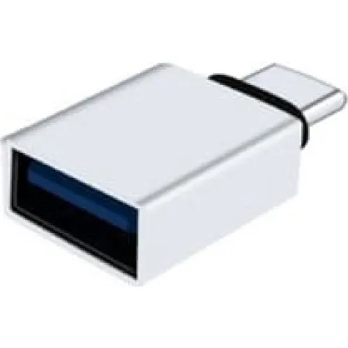 USB C til USB 3.1 adapter i aluminiumslegering, Silver