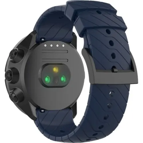 Silikone Twill Extended Armbånd til Garmin & Samsung - Blå 22mm