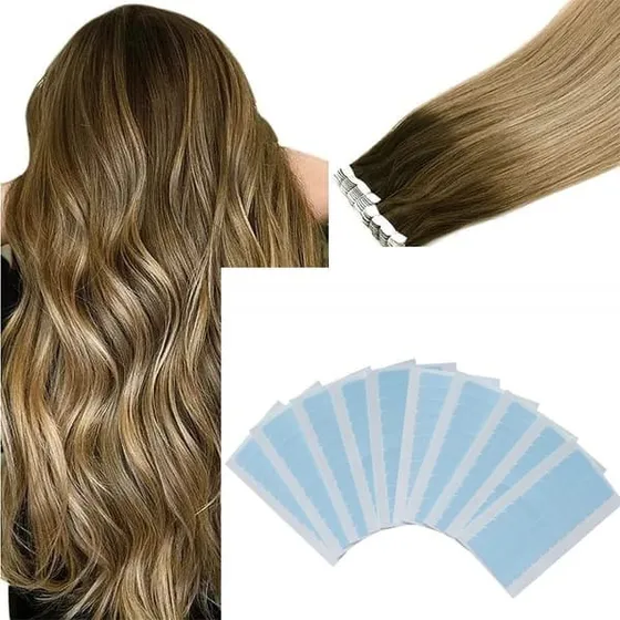 Dobbeltsidet tape til hair extensions & parykker - 240 stk.