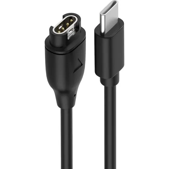 Garmin USB-C ladekabel til Fenix 5, 6 og S-serien - Sort