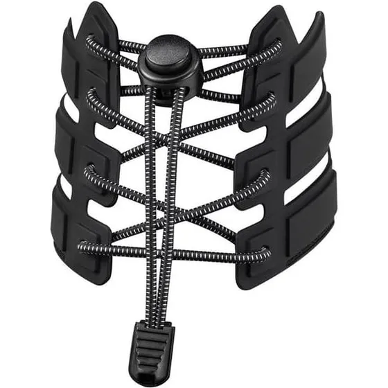 Bindingsfri elastiske snørebånd 110 cm - Black
