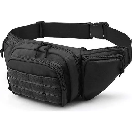 Outdoor Taljetaske i 800D Oxford-Nylon - Sort