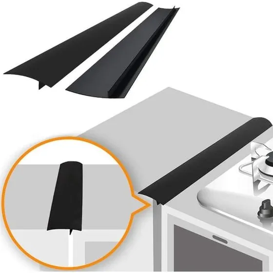 Komfurliste 61,5 cm Sort 2-pack - Tætningsliste i silikon