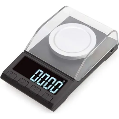 Digital Præcisionsvægt 10g/0,001g - Sort Mini Skala