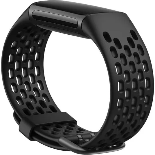 Fitbit Charge 5 sport armbånd i sort silikone, str. S
