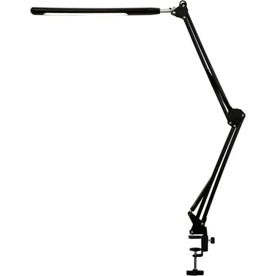 LED skrivebordslampe med justerbar drejearm, Sort