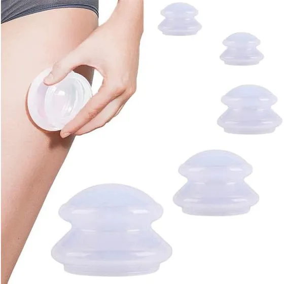 Cupping til helkropsmassage 4-pak (L-XS) Hvid