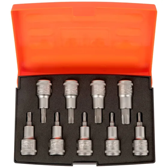 Bahco S9TORX Torx bitstoppesæt 1/2" T20-T60, 9 dele