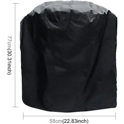 Grillbetræk 58 x 77 cm - Sort 210D Oxford