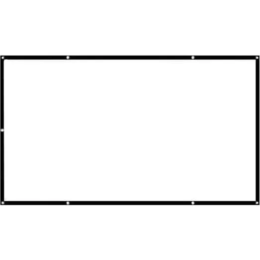 Projektorlærred 84" 16:9 hvid polyester