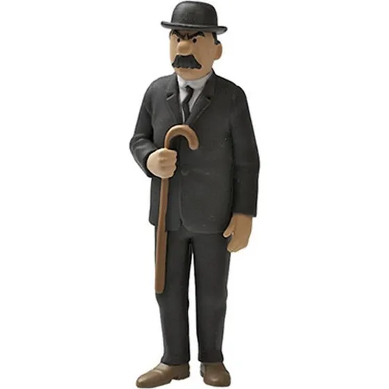 Tintin - Dupond med stok - Håndmalet PVC-figur (8 cm)