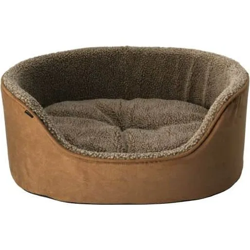 Sherpa Hundeseng med høj kant - Brun, L