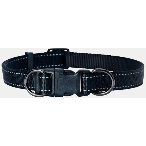 Dogman Iris Nylon Hundehalsbånd Sort Small 10mm x 22-35cm