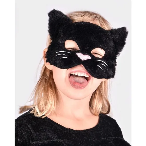 Kattmaske til Børn - Blød og Fluffy Øjenmaske Kat