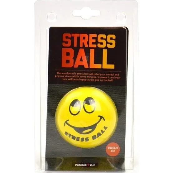 Stressbold Smiley - 6,5 cm blød klemmebold