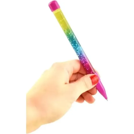 Glitter Stick Gelpen med sort blæk - 18,5 cm
