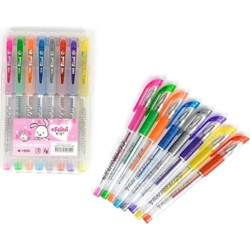 Glitterpennor 8-pack i ask