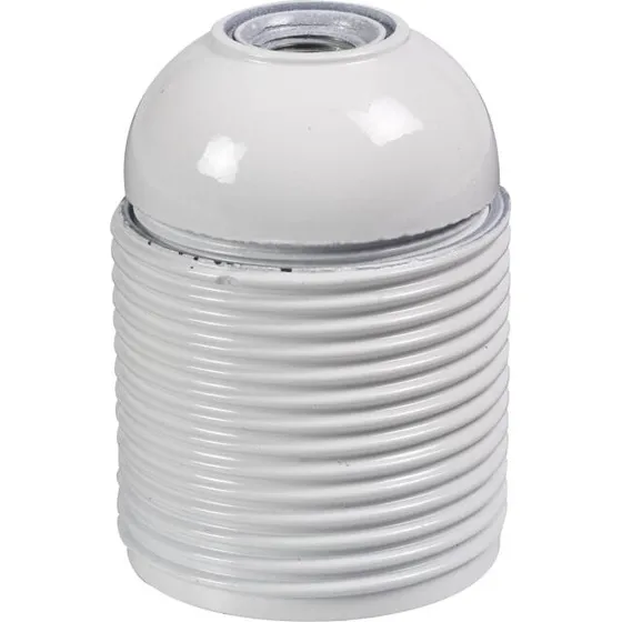 Kronefatning E27 hvid Ø40×54 mm, termoplast (T190)