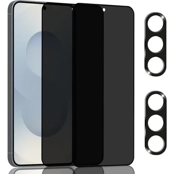 Samsung S25 Plus Privacy Skærmbeskyttelse & Linsebeskyttelse (2+2 stk)