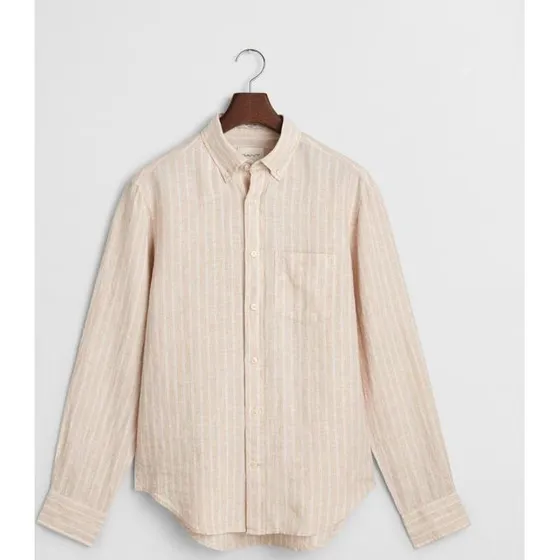 Reg Linen Stripe Shirt