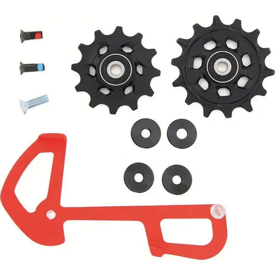 SRAM X01 Eagle Bagskifter-kit - Inderarm og Gearhjul (Rød)