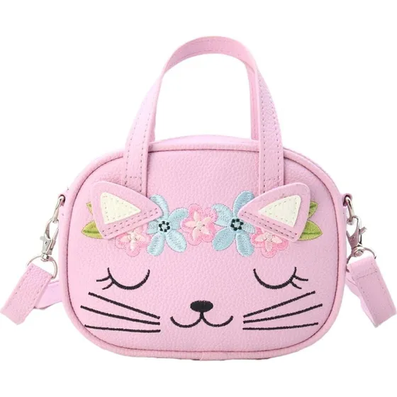 Tinka Pretty Purse - Lyserød taske med katte-broderi