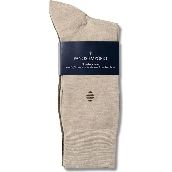 Panos Emporio Daniel Bamboo Crew Strømper - 3-pak