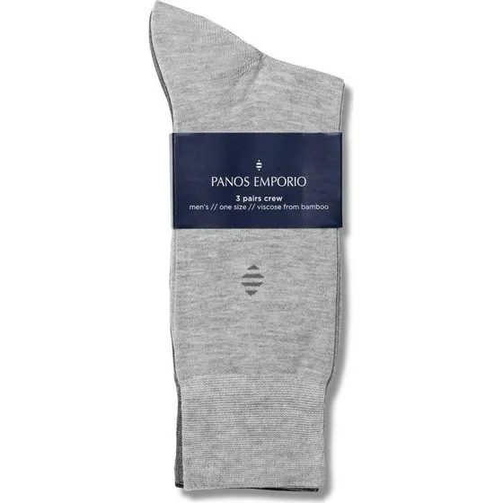 Panos Emporio Daniel Bamboo Crew Strømper, 3-pak