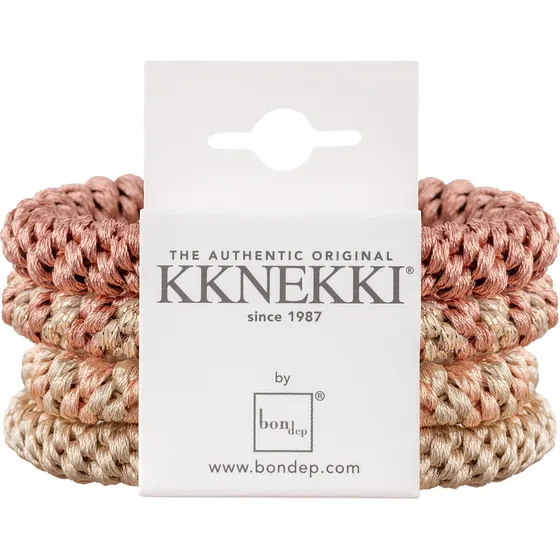 Kknekki Hair Tie Bundle 7 - 4 stk. Pink Beige