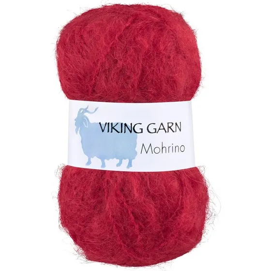 Viking Mohrino Mohairgarn - 560 Rød
