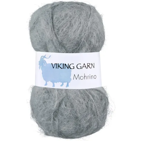 Viking Mohrino 513 Lys Grå - Mohair og Merino garn