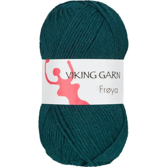 Viking Frøya Garn - 233 Mørk Petrol - Uld/Nylon